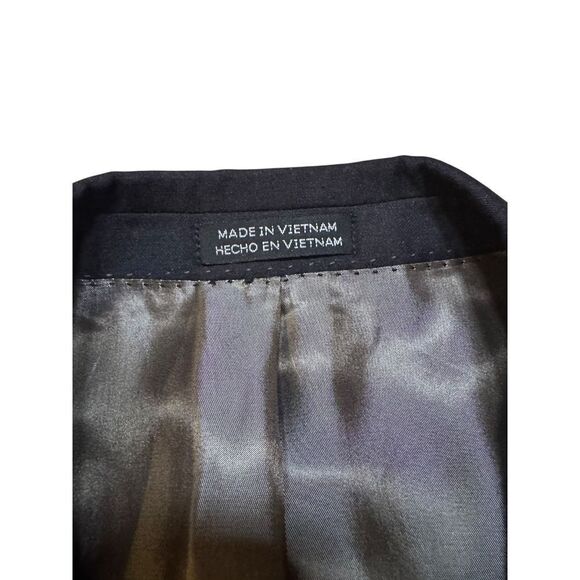 J. Ferrar Blazer Suit Jacket Gray/Black 42 Long 3 Button Double Vent Career - Picture 3 of 8